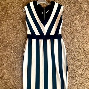 H&M body con dress. Black and white stripe. Size small.